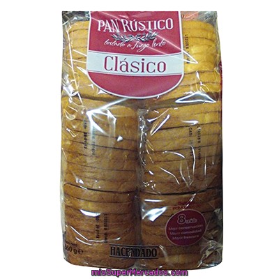 Pan Tostado Blanco Clasico, Hacendado, Paquete 525 G