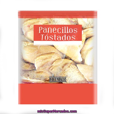 Pan Tostado Blanco Panecillos, Hacendado, Paquete 300 G