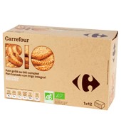 Pan Tostado Con Trigo Integral Ecológico Carrefour Bio 250 G.