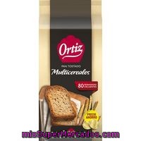 Pan Tostado Multicereal Ortiz, 80 Rebanadas, Paquete 640 G