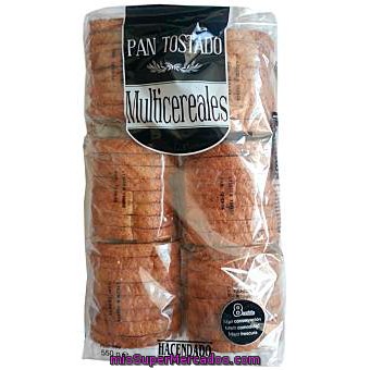 Pan Tostado Multicereales, Hacendado, Paquete 550 G