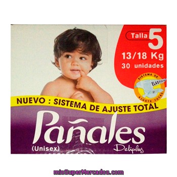 Pañal 13 A 18 Kg Talla 5 (mas Fino), Deliplus, Paquete 30 U