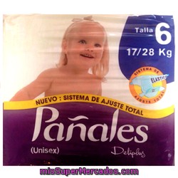 Pañal 17 A 28 Kg Talla 6 (mas Fino), Deliplus, Paquete 25 U