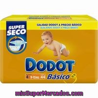 Pañal 9-15 Kg Talla 4 Dodot Básico, Paquete 44 Unid.