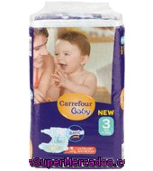 Pañal Con Elástico T3 De 4-9 Kg Carrefour Baby 56 Ud.