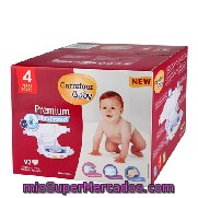 Pañal Premium T4 7-18 Kg. Carrefour Baby 92 Ud.