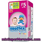 Pañal Premium Talla Super 5 Moltex, 46 Unidades