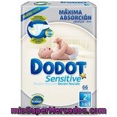 Pañal Recién Nacido Talla 2 (3-6 Kg.) Dodot-sensitive 66 Ud.