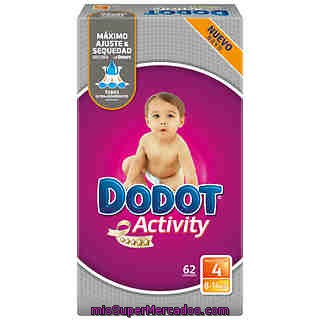 Pañal T4 (8-14 Kg.) Dodot-activity 62 Ud.