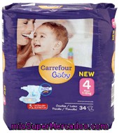 Pañal T4 De 7 A 18 Kg. Maxi Carrefour Baby 34 Ud.