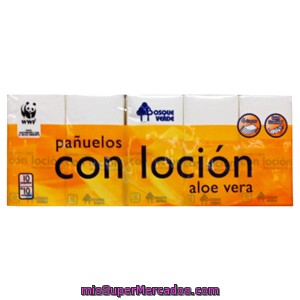 Pañuelos Papel Bolsillo Compacto 4 Capas Aloe Vera Con Locion (envase Naranja), Bosque Verde, Pack 10 X 10 U - 100 U