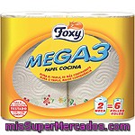 Papel De Cocina Mega 3 Foxy 2 Rollos.