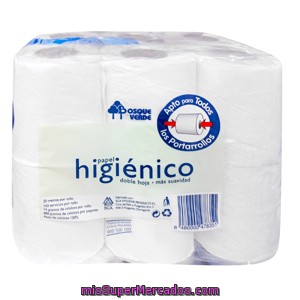 Papel Higienico Blanco, Bosque Verde, Paquete 12 U