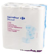 Papel Higiénico Carrefour Discount 32 Rollos.
