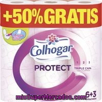 Papel Higiénico Colhogar Protect, Paquete 9 Rollos