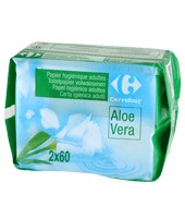 higiénico húmedo aloe vera carrefour pack de 2x60 ud., precio actualizado en todos los supers