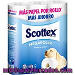 Papel Higiénico Mega Rollo (más Papel Por Rollo, 12 Rollos De Tipo Mega Rollo Equivalen A 24 Rollos Standard) Scottex 12 Rollos