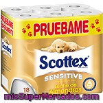 Papel Higiénico Sensitive Scottex 18 Rollos.