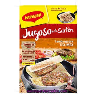 Papeles Condimentados Para Hamburguesa Tex-mex Maggi 4 Ud.