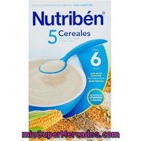 Papilla 5 Cereales Nutribén 600 G.
