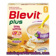 Papilla 8 Cereales Al Estilo Bizcocho Con Naranja Blevit Plus 600 G.