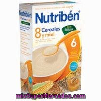 Papilla 8 Cereales Con Miel Efecto Bífidus Nutriben, Caja 600 G