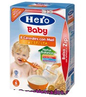 Papilla Instantánea 8 Cereales Con Miel Hero Baby Natur 500 G.