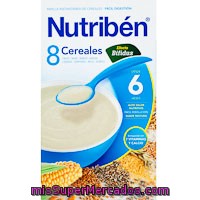 Papillas 8 Cerales Efecto Bífidus Nutriben, Caja 600 G