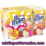 Pascual Bi Frutas Leche Y Zumo Funcional De Fresa Y Plátano Pack 6 Envases 200 Ml