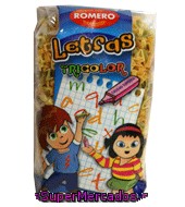 Pasta Con Formas De Letras Gigantes Tricolor Romero 500 G.