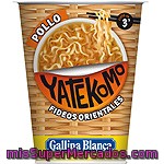 Pasta Deshidratada Fideos Orientales Yatekomo Pollo, Gallina Blanca, Bote 60 G