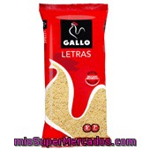 Pasta Gallo
            Letras 250 Grs