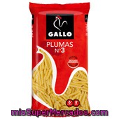 Pasta Gallo
            Plumas N.3 250 Grs