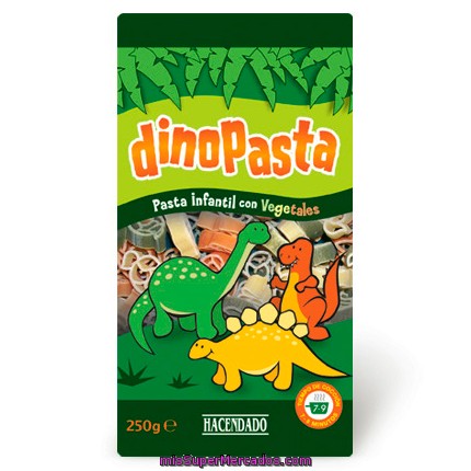 Pasta Infantil Con Vegetales, Hacendado, Paquete 250 G