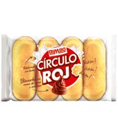 Pastel Círculo Rojo Relleno Crema De Cacao Y Avellanas Bimbo-círculo Rojo Pack De 4x38 G.