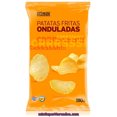 Patatas Fritas Onduladas, Hacendado, Paquete 180 G