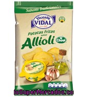Patatas Fritas Onduladas Sabor Alllioli Chovi Vicente Vidal 135 G.