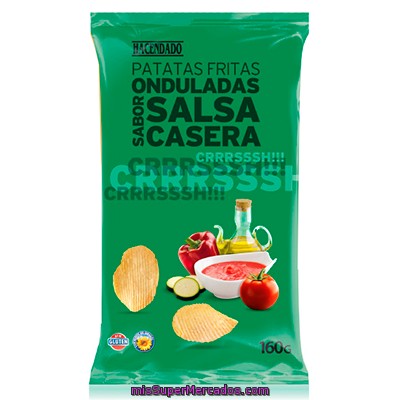 Patatas Fritas Onduladas Salsa Casera, Hacendado, Paquete 160 G