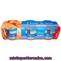 Pate Atun Aceite Girasol, Hacendado, Pack 3 U - 375 G