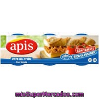 Paté De Atún&tomate Frito Apis, Pack 3x80 G