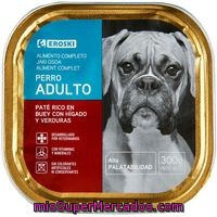 Paté De Buey Para Perros Eroski, Lata 300 G