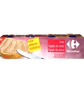 Paté De Hígado De Cerdo Carrefour Pack 4x78 G.