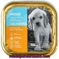 Paté De Pollo Para Cachorro Eroski, Lata 150 G