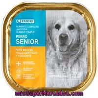 Paté De Pollo Para Perro Senior Eroski, Lata 300 G