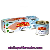 Pate Higado Bajo Calorias, Argal, Pack 3 U - 240 G