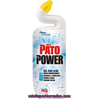 Pato Desinfectante Wc 4 En 1 Power Gel Con Lejía Botella 750 Ml