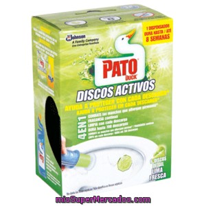 Pato Discos Activos Aroma Lima Hasta 700 Descargas Aparato + Recambio 1 Ud