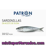 Patron Sardinillas En Aceite De Oliva 10-12 Piezas Lata 90 G Neto Escurrido