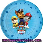 Paw Patrol Plato Decorado Redondo 23 Cm Paquete 8 Unidades