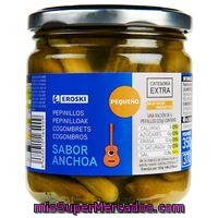 Pepinillos Sabor Anchoa Eroski, Tarro 190 G